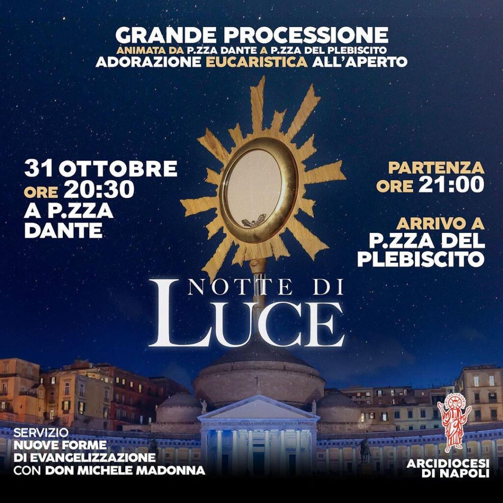 Notte di Luce: processione animata e Adorazione Eucaristica all’aperto