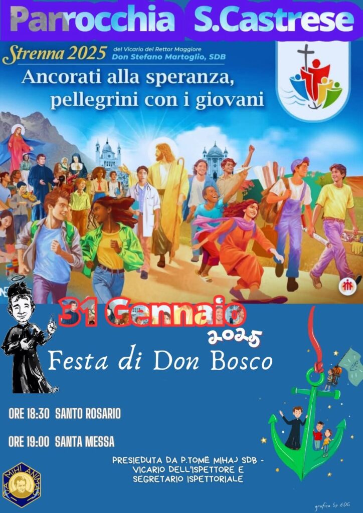 “Ancorati alla Speranza, pellegrini con i Giovani”: Festa di Don Bosco 2025